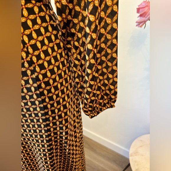 MINKPINK boho printed midi chiffon Dress size xs,medium - Picture 8 of 10